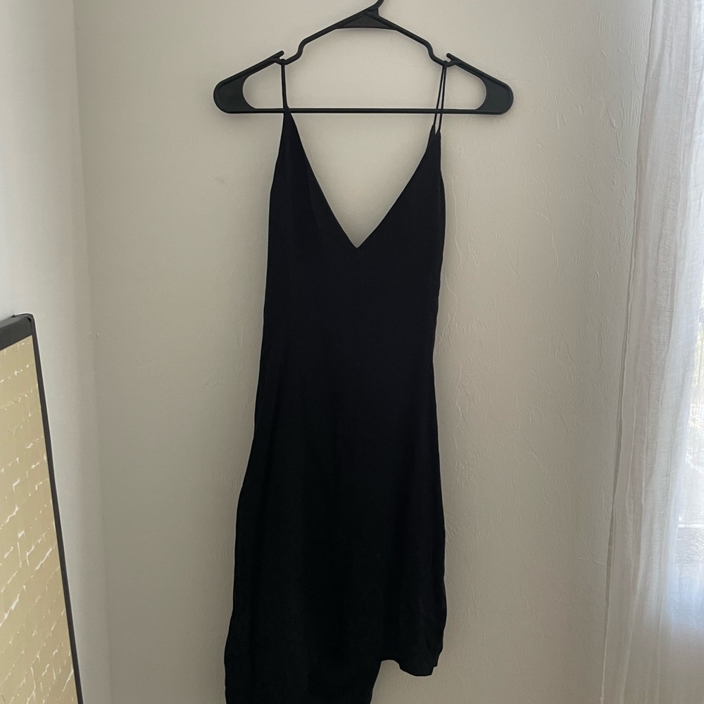 Cushnie Black Asymmetrical Cocktail Sundress